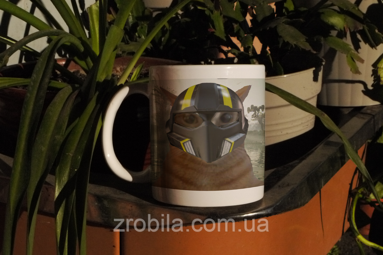 Чашка HELLDIVERS 2 з котом, фото 1