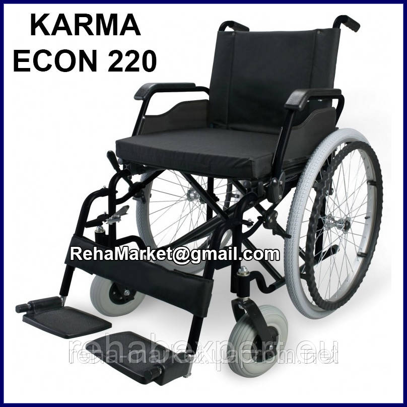 Легка Алюмінієва Інвалідна Коляска KARMA ECON 220 Wheelchair, фото 1