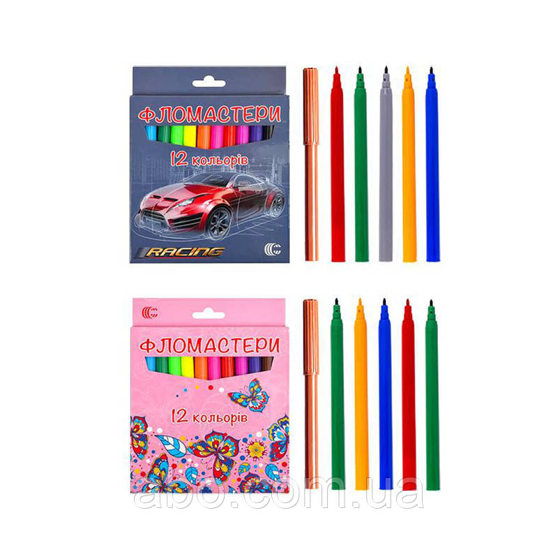 Дитячі Фломастери "Картон" COLOR-IT 950-12 12 кольорів, фото 1