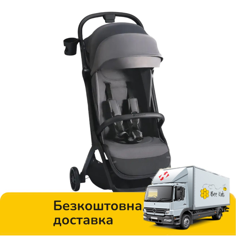 Коляска прогулянкова Kinderkraft Nubi 2 Cloudy Grey Сіра, фото 1