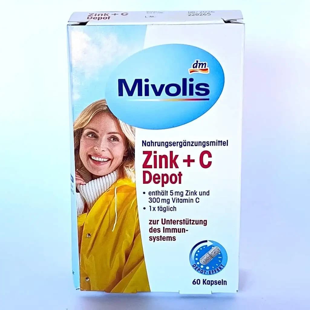 Mivolis Zinc+C Depot цинк + вітамін с 60 капсул
