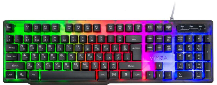 Ігрова клавіатура Vinga KB414 USB Black (KB414 Black)