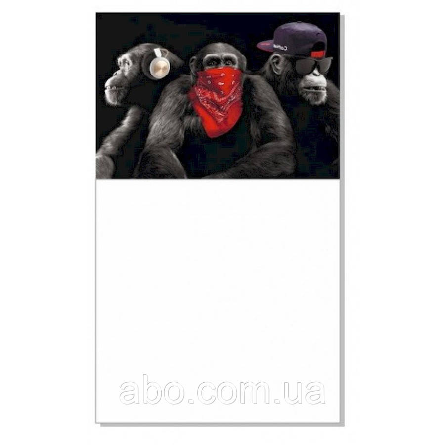 Блокнот з магнітом на холодильник Monkey КТ01032302, 30 аркушів, фото 1