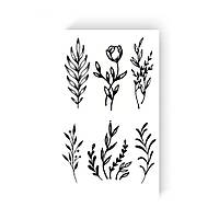 Набір тимчасових татуювань "Шість гілочок" L-19, 6 картинок