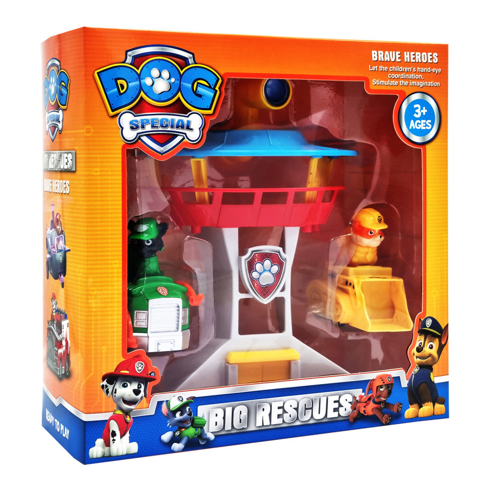 Ігровий набір фігурок Щенячий патруль XS802-1 з базою та транспортом, фото 1