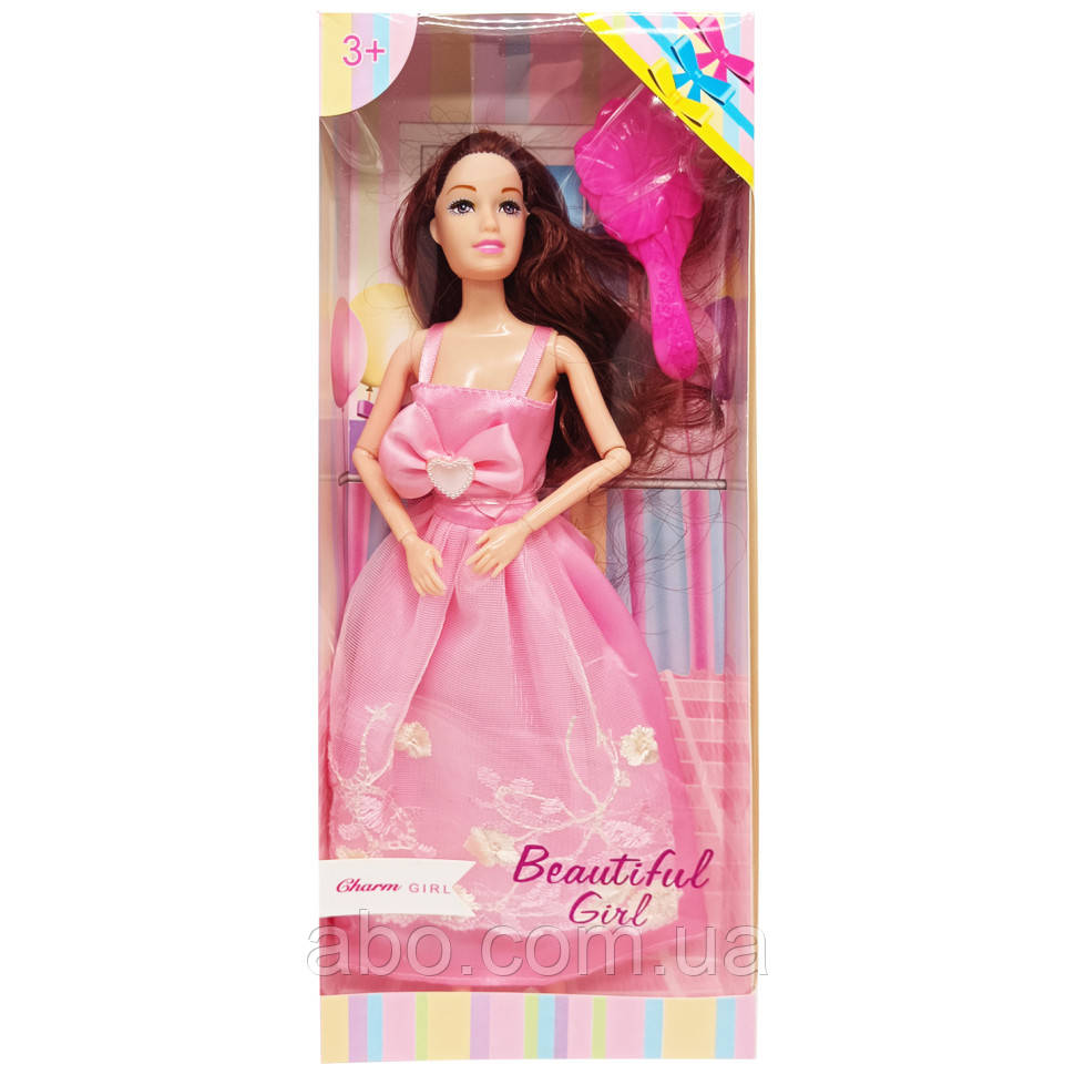 Дитяча Лялька "Beautiful Girl" D200-216(Pink) в святковій сукні, фото 1