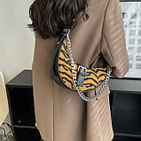 Жіноча сумка 7513 багет тигрова, фото 6