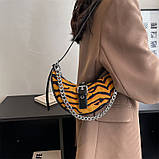 Жіноча сумка 7513 багет тигрова, фото 9