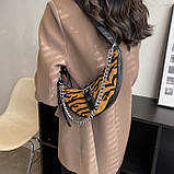 Жіноча сумка 7513 багет тигрова, фото 8