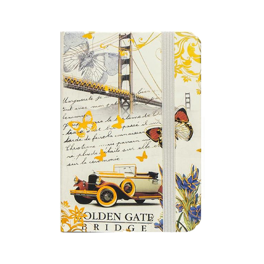 Блокнот А6 на резинці 5702-3 тверда обкладинка, лінія 14х9 см 80 аркушів, фото 1