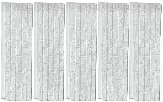 3D панель Китайська стіна Білий