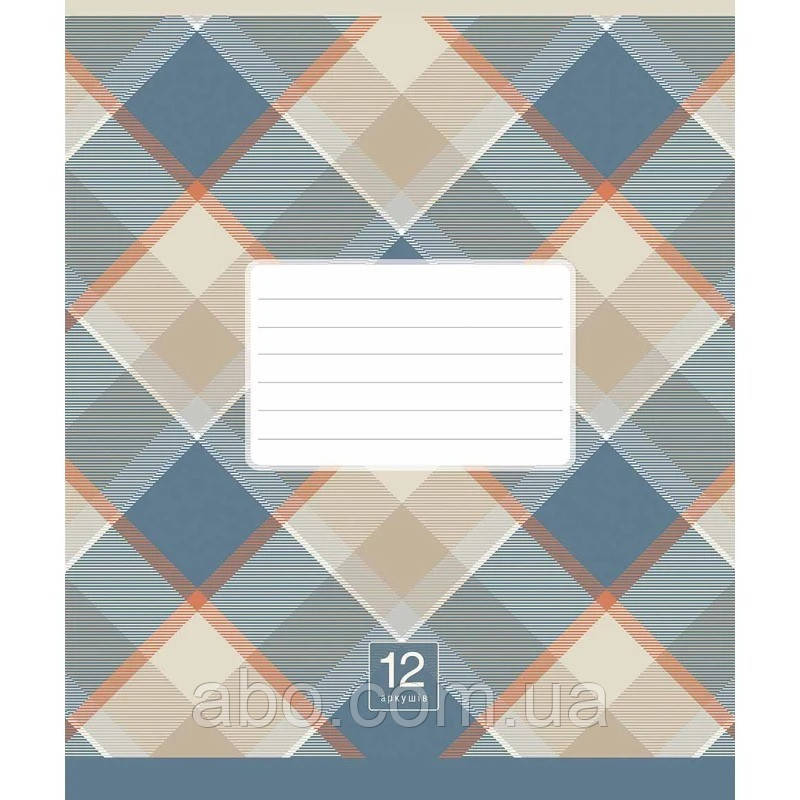 Зошит учнівський "Plaid pattern" 024-3345K-2 в клітинку, 24 аркуша, фото 1