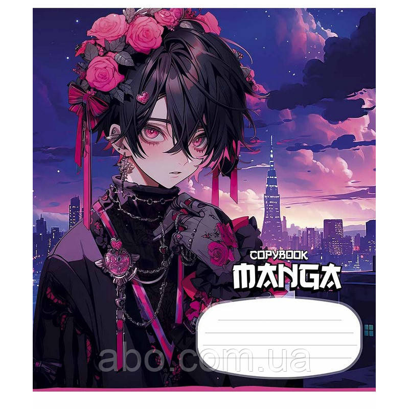 Зошит учнівський "MANGA" 018-3323K-5 в клітинку, 18 аркушів, фото 1