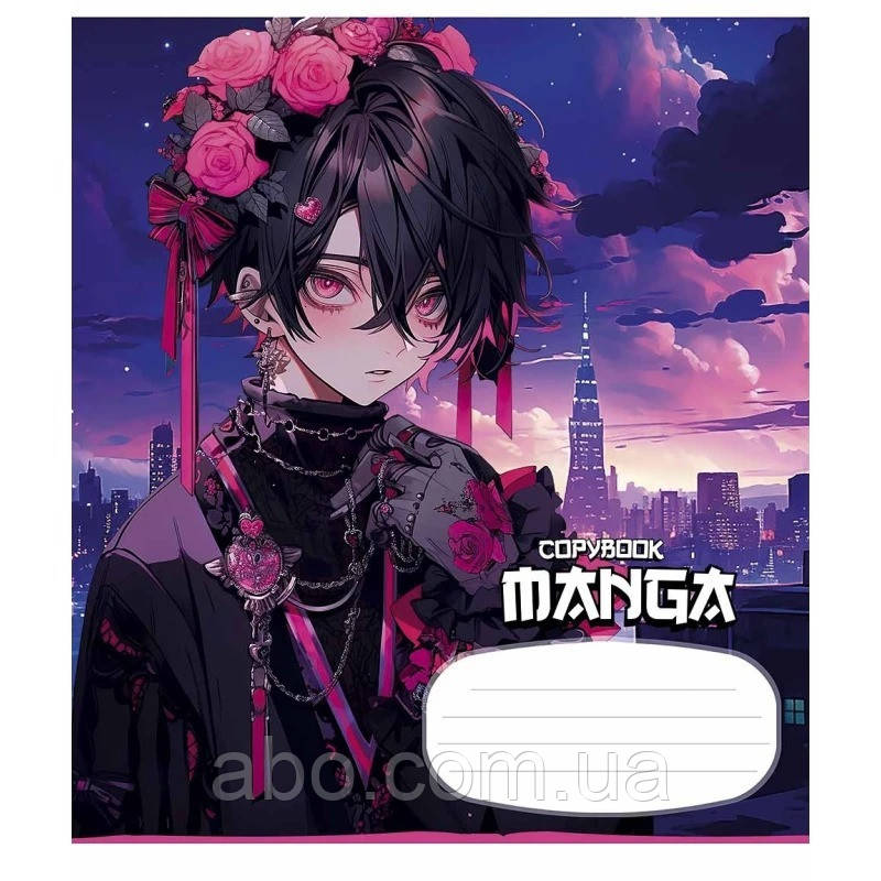 Зошит учнівський "Manga style" 024-3323K-5 в клітинку, 24 аркушів, фото 1