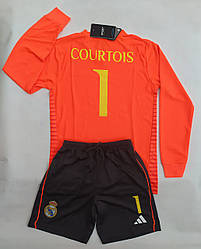 Воротарська форма літня дитяча Real Madrid Courtois 1/воротарська форма дитяча/форма голкіпера юніор.