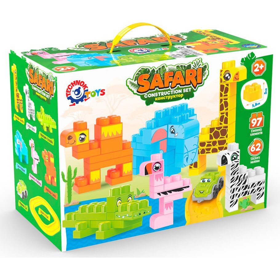 Дитячий конструктор "Сафарі" 9383TXK 97 елементів та 62 наліпки, фото 1