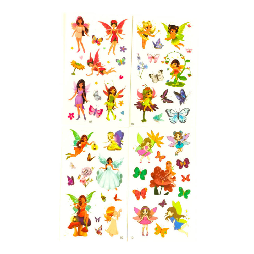 Набір дитячих тимчасових тату «Феї» tattoo-kids-mini-set-faires, фото 1