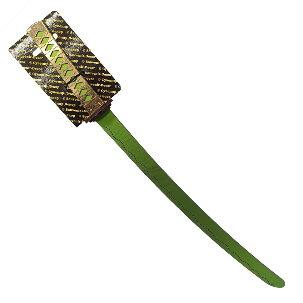 Дерев'яний сувенірний меч «КАТАНА міні GREEN» KT45-G, фото 1