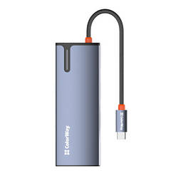 Порт-реплікатор ColorWay Docking Station USB-C 5-в-1 Type C PD 100W/USB3.0х3/HDMI 4К CW-HUB01 smart