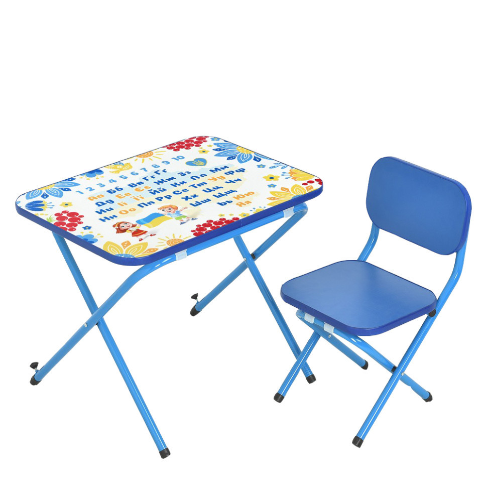 Дитячий стіл M 4910-4 зі стільчиком, синій, фото 1