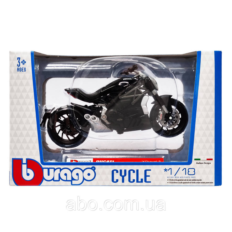 Дитяча модель Мотоцикла "DUCATI XDiavel S" Bburago 18-51030-8 масштаб 1:18, фото 1