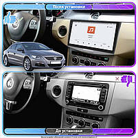 Штатна магнітола 10" Lesko для Volkswagen Passat CC I 2008-2012 4/64 QLED CarPlay GPS 360 Prime 6шт, фото 3