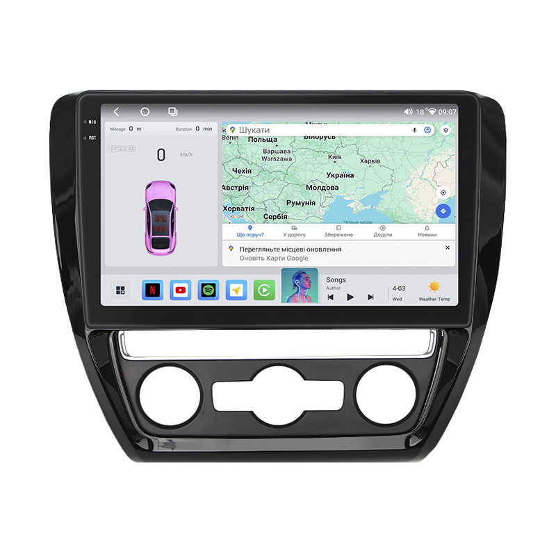 Штатна магнітола 10" Lesko для Volkswagen Jetta VI 2010-2015 4/64 QLED CarPlay 4G Wi-Fi GPS 360 Prime 6шт