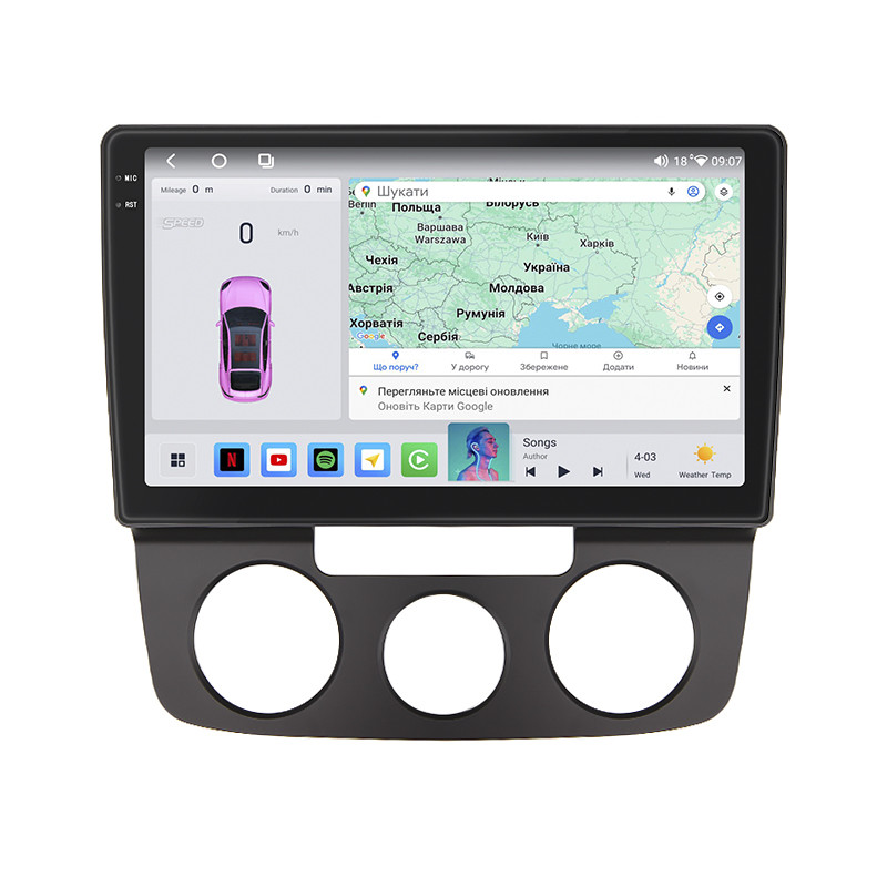 Штатна магнітола 10" Lesko для Volkswagen Jetta V Auto AC 2005-2011 4/64 QLED CarPlay GPS 360 Prime 5 шт.