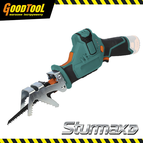 Пила шабельна акумуляторна 12В Sturmax RSM8812CL (БЕЗ АКУМУЛЯТОРА ТА ЗАРЯДНОГО ПРИСТРОЮ)