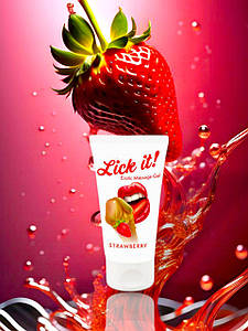 Оральне мастило Lick It! Strawberry 50 мл (веганська)