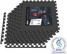 Мат-пазл EVA 1cm HS-A010PM - 6 частин чорний, фото 2