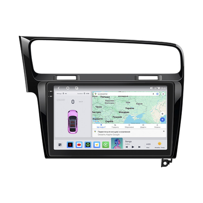 Штатна магнітола 10" Lesko для Volkswagen Golf VII 2012-2017 4/64 QLED CarPlay 4G Wi-Fi GPS 360 Prime 6шт