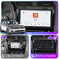 Штатна магнітола 10" Lesko для Volkswagen Golf VII 2012-2017 4/64 QLED CarPlay 4G Wi-Fi GPS 360 Prime 6шт, фото 3