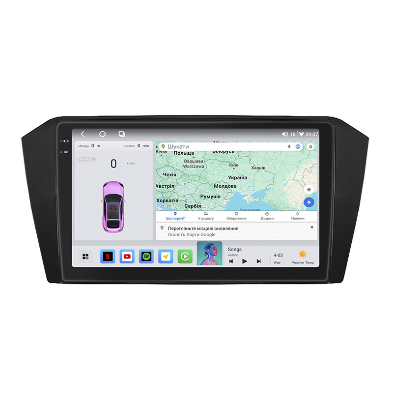 Штатна магнітола 10" Lesko для Volkswagen Passat B8 Рестайлінг 2019-н.в. 4/64 QLED CarPlay 360 Prime 3 шт.