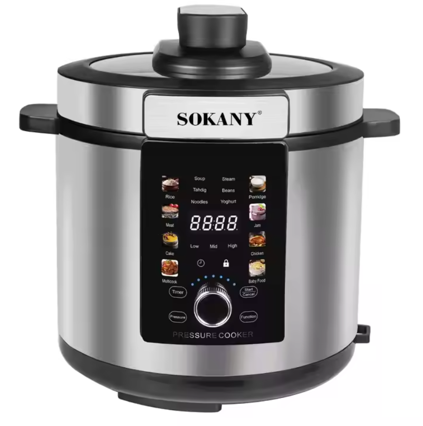 Мультиварка скороварка мультипіч Sokany SK-07043 багатофункціональна пароварка 7 л 1500 Вт