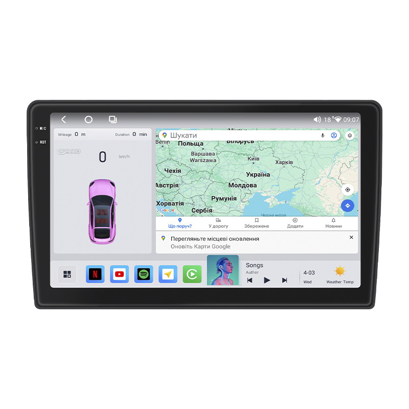 Магнітола Lesko для Volkswagen Scirocco III Рестайлінг 2014-2017 10" 4/64 QLED CarPlay 4G Wi-Fi GPS 360 Prime