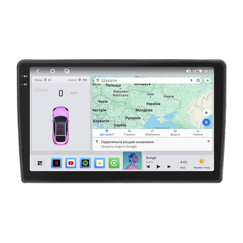 Штатна магнітола Lesko для Volkswagen Lavida II 2015-2018 екран 10" 4/64 QLED CarPlay 4G Wi-Fi GPS 360 Prime