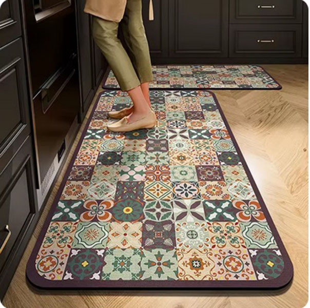 Набір 2 килимки для кухні на підлогу, в передпокій коридор Kitchen Mat 50х80 і 50х160 см Безворсові (8802294)