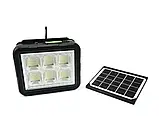 💛Портативний кемпінговий ліхтар Solar Lighting System GD-2207A із сонячною панеллю та функцією PowerBank, фото 3