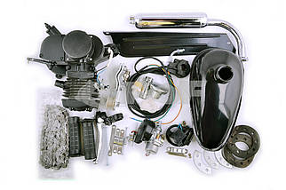 Веломотор/мотовелосипед 80 см3/80 сс 47 мм Дірчик чорний із ручним стартером, фото 3