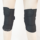 Наколінники для суглобів турмалінові з магнітними вставками, на липучках, універсальний розмір 2 шт Чорні XL-332, фото 5