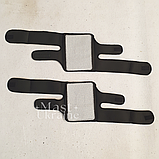 Наколінники для суглобів турмалінові з магнітними вставками, на липучках, універсальний розмір 2 шт Чорні XL-332, фото 7