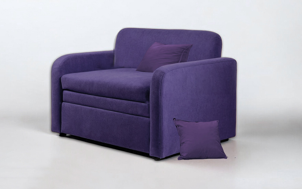 Диван розкладний Tobi Sho Юніор-1.4 м'який для вітальні рогожка Violet/13, 1580х800х800 мм