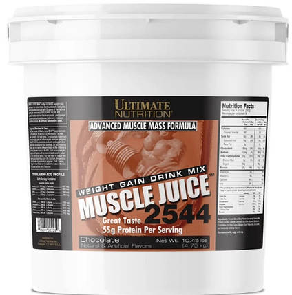 Гейнер Ultimate Nutrition Muscle Juice 2544 4,75кг шоколад, фото 1