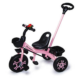 Триколісний дитячий велосипед "Scale Sports" Bambi 1539251798 з батьківською ручкою, рожевий, Toyman