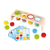 Сортер дитячий Вивчаєм кольори Janod J05066 дерев'яний 31 х 8 х 8,2 см, Toyman