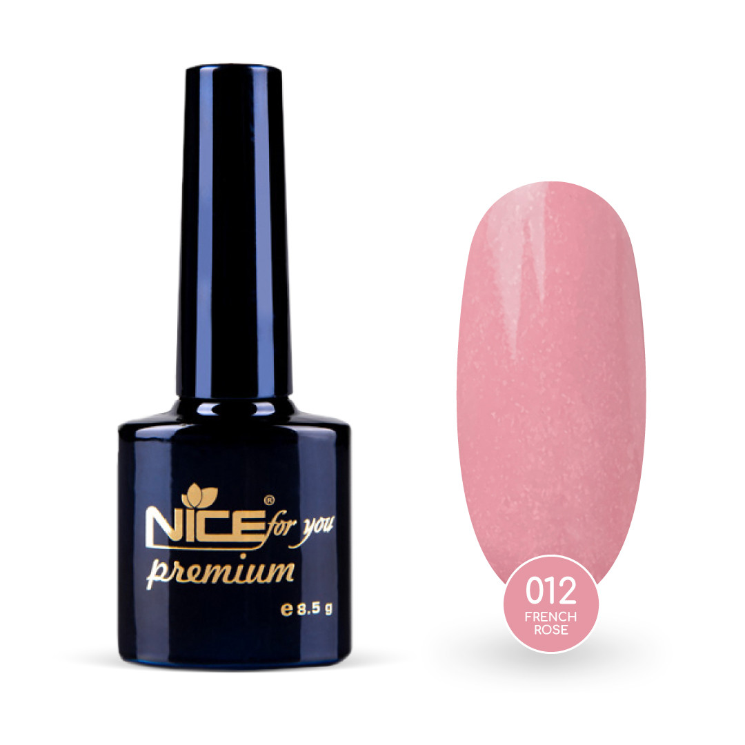 Гель-лак Nice for you French Rose Premium №012 Персиково-рожевий 8.5 г