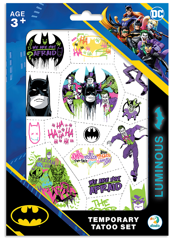Набір дитячих тимчасових татуювань Dodo Batman. Герої Готем Сіті (200548)
