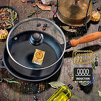 Сковорода чавунна Maysternya з кришкою 24*4см Т302С3