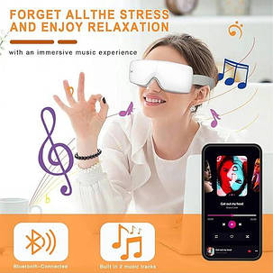 Масажер для очей 4D Premium Eye Massager hy05 з Bluetooth Білий, фото 3